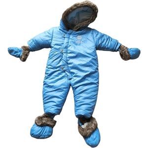 Absorba Baby Blue Snow Bodysuit 3-6 Months NWOT